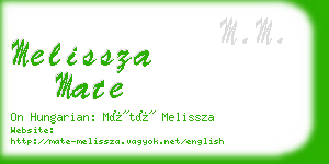 melissza mate business card